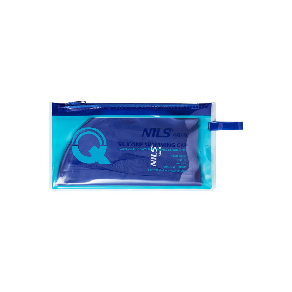 EINFARBIG BL04 DUNKELBLAU BADEKAPPE SILIKON NILS AQUA