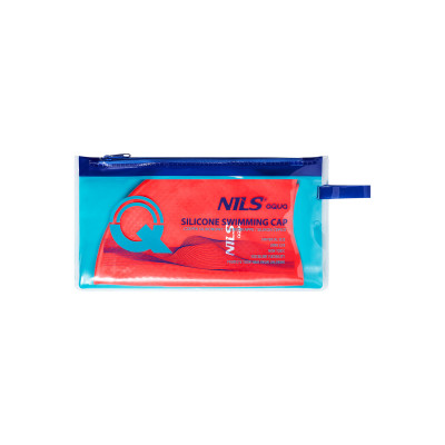 EINFARBIG ROT BADEKAPPE SILIKON DOTS NILS AQUA