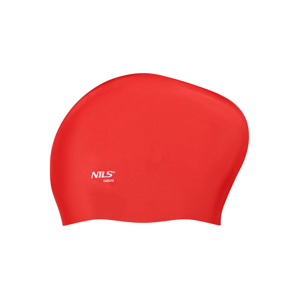 EINFARBIG ROT BADEKAPPE SILIKON DOTS NILS AQUA