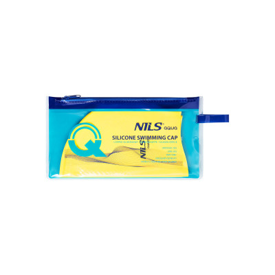 EINFARBIG GELB BADEKAPPE SILIKON DOTS NILS AQUA