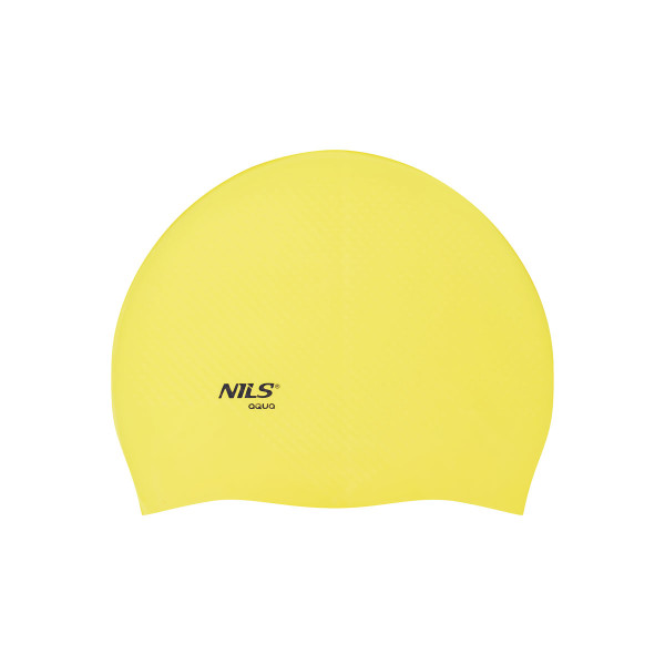EINFARBIG GELB BADEKAPPE SILIKON DOTS NILS AQUA