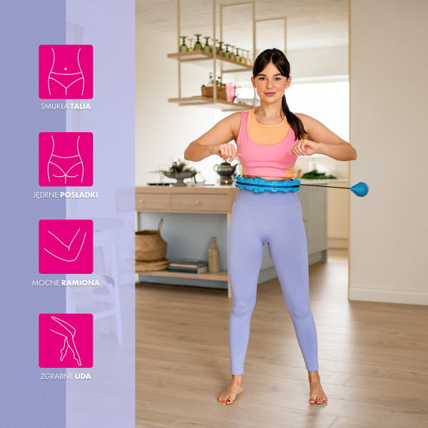 BLUE HULA-HOOP-REIFEN MIT SCHWERKRAFTBALL