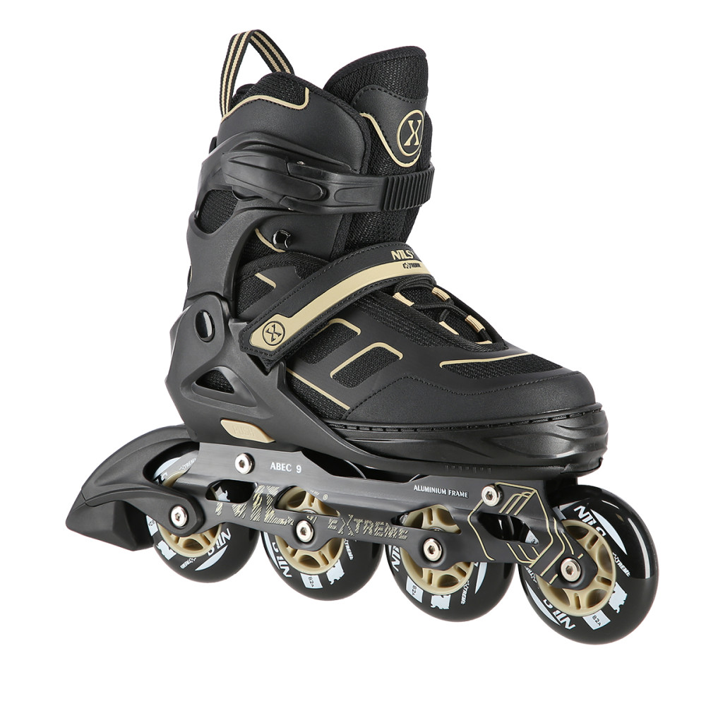 A SCHWARZ-BEIGE GRÖßE S (31-34) INLINER NILS EXTREME