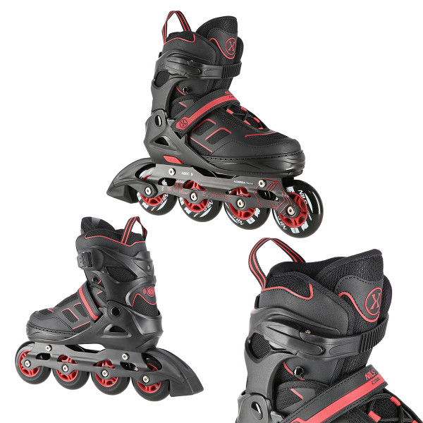 A SCHWARZ-ROT GRÖßE M (35-38) INLINER NILS EXTREME