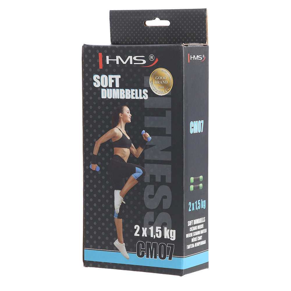 GRÜNE WEICHE KURZHANTELN 2 x 1.5 KG HMS