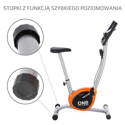 SILVER-ORANGE MECHANISCHER HEIMTRAINER ONE FITNESS