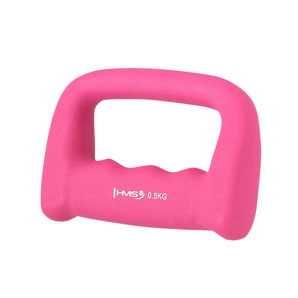 SCHLAGRING PINK GRIFFHANTEL AUS GUSSEISEN MIT NEOPRENBESCHICHTUNG 0.5 KG HMS