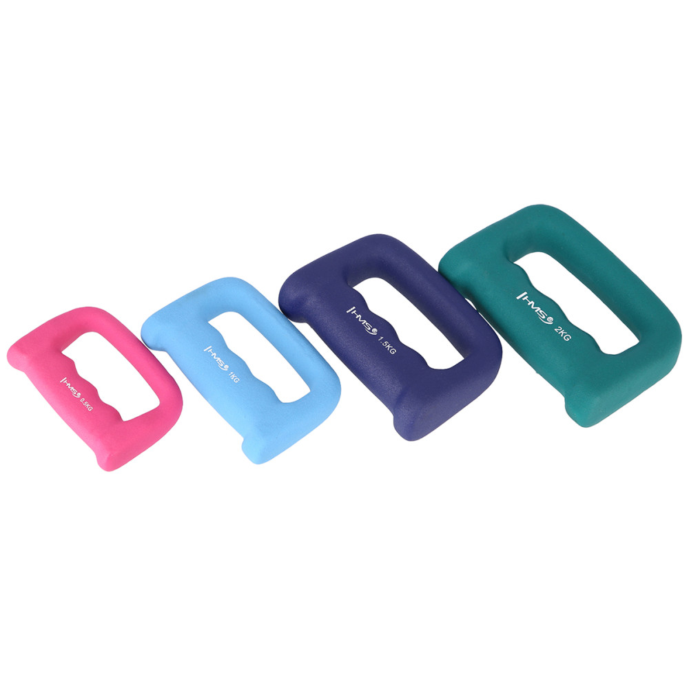 SCHLAGRING LIGHT BLUE GRIFFHANTEL AUS GUSSEISEN MIT NEOPRENBESCHICHTUNG 1.0 KG HMS