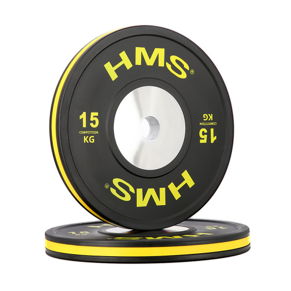 SET (8 STK.) SET MIT OLYMPIA-HANTELSCHEIBEN BUMPER HMS