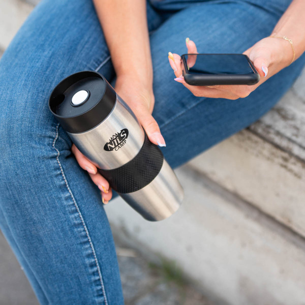 THERMOBECHER SCHWARZ-SILBERN NILS CAMP