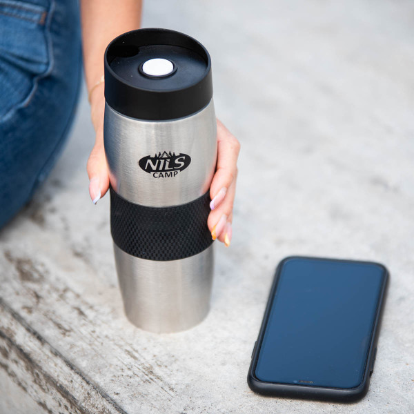 THERMOBECHER SCHWARZ-SILBERN NILS CAMP