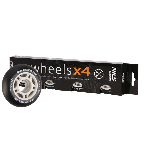 70x24 82A SCHWARZ MATT ROLLEN (4 St.) NILS EXTREME