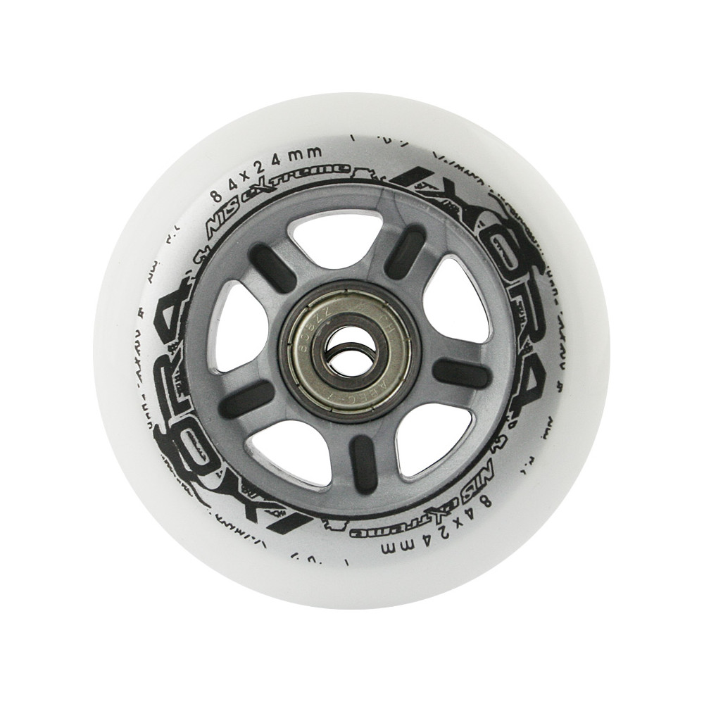 84x24 82A WEIß (4 Stk.) + ABEC-7 CHROME (8 Stk.) SET NILS EXTREME