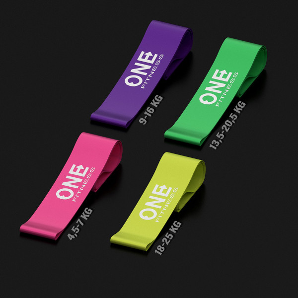 SET04 SET WIDERSTANDSBÄNDER ONE FITNESS