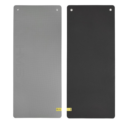 GRAU-SCHWARZ FITNESSMATTE MIT ÖSEN 140*60 CM EVA 15 MM...