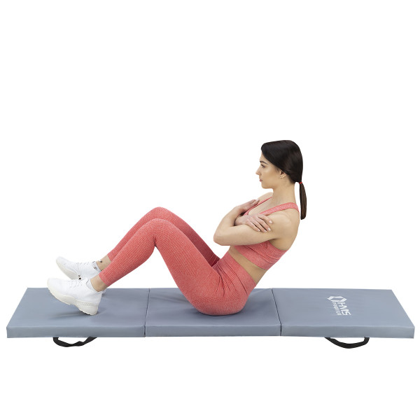 GYMNASTIKMATRATZE KLAPPBAR 1800x600MM GRAU HMS PREMIUM