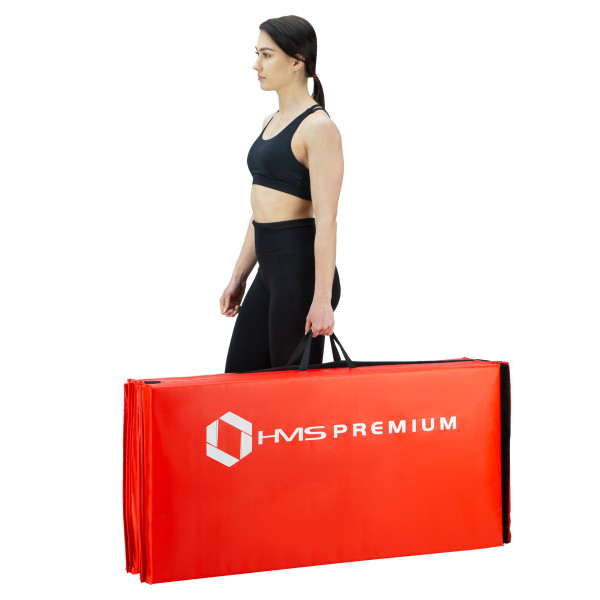 GYMNASTIKMATRATZE KLAPPBAR 2400x1200 MM ROT HMS PREMIUM
