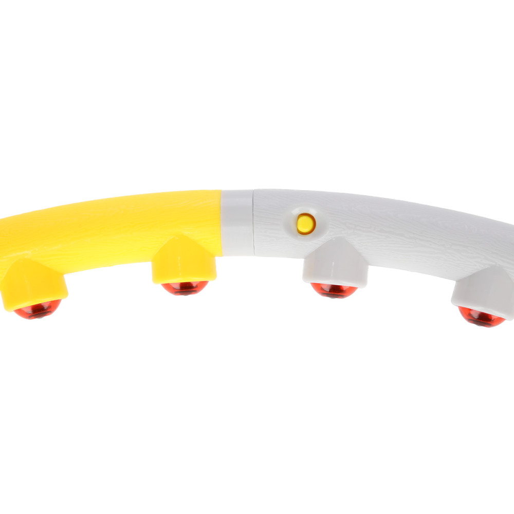 GRAU-GELB HULA HOOP MASSAGE-REIFEN MIT MAGNETEN 85 CM HMS