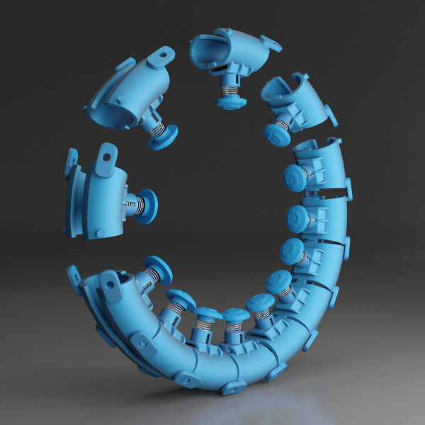 BLAU HULA-HOOP-REIFEN MIT MASSAGEPUNKTEN UND SCHWERKRAFTBALL HMS