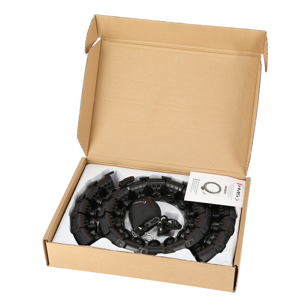 SCHWARZ HULA-HOOP-REIFEN MIT MASSAGEPUNKTEN UND SCHWERKRAFTBALL HMS