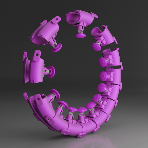 PLUS SIZE VIOLET HULA-HOOP-REIFEN MIT MASSAGEPUNKTEN UND SCHWERKRAFTBALL HMS