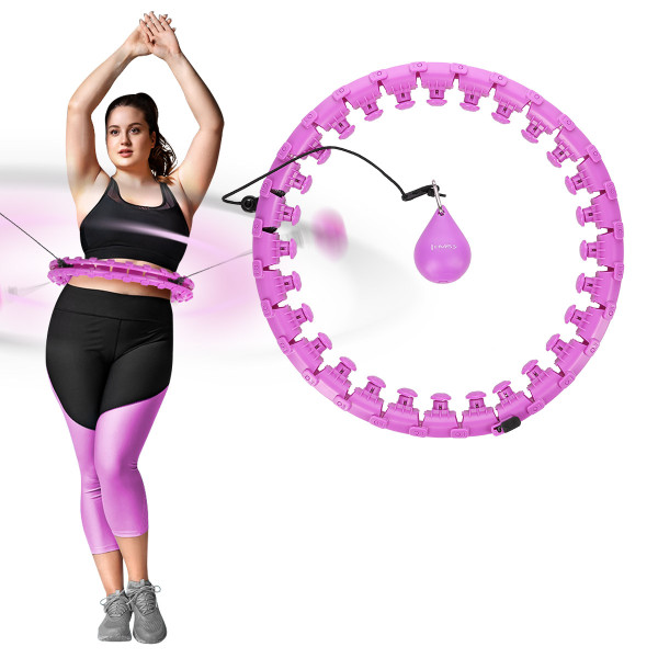 PLUS SIZE VIOLET HULA-HOOP-REIFEN MIT MASSAGEPUNKTEN UND SCHWERKRAFTBALL HMS