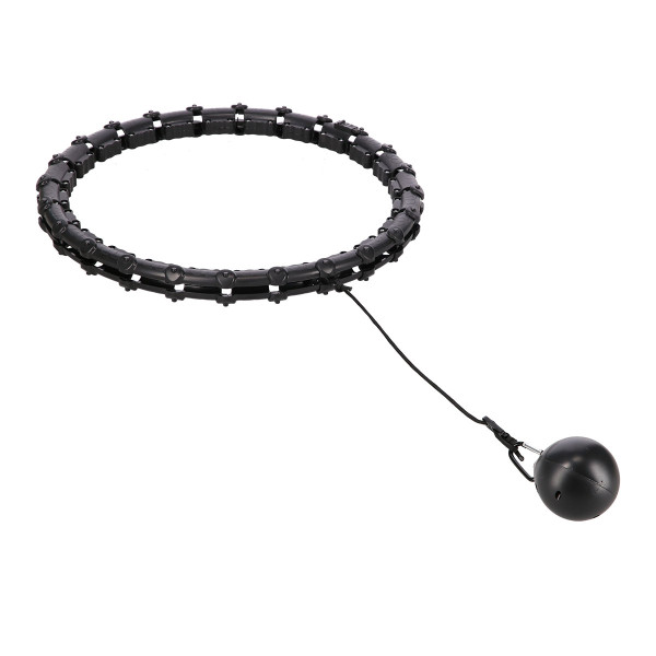 HULA-HOOP-REIFEN BLACK MIT MASSAGEPUNKTEN UND SCHWERKRAFTBALL HMS