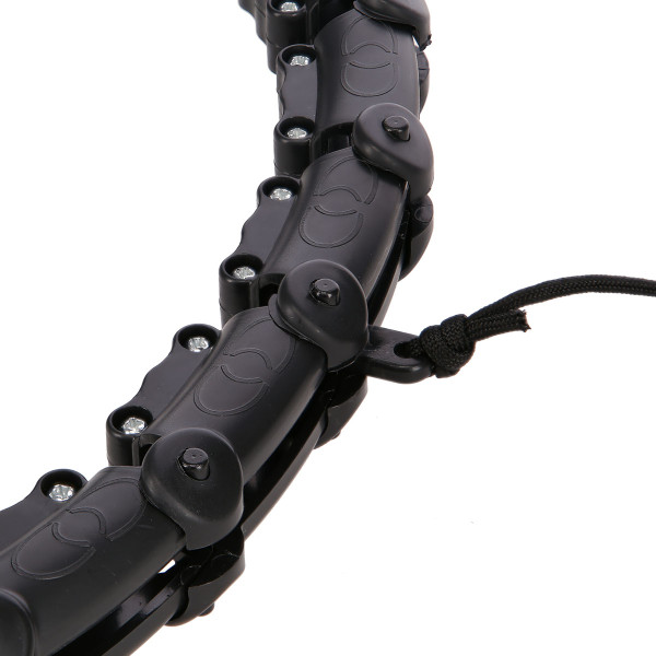HULA-HOOP-REIFEN BLACK MIT MASSAGEPUNKTEN UND SCHWERKRAFTBALL HMS
