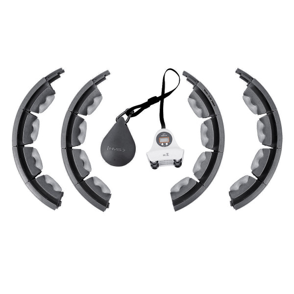 BLACK HULA-HOOP-REIFEN MIT MASSAGEPUNKTEN UND SCHWERKRAFTBALL + ZÄHLER HMS