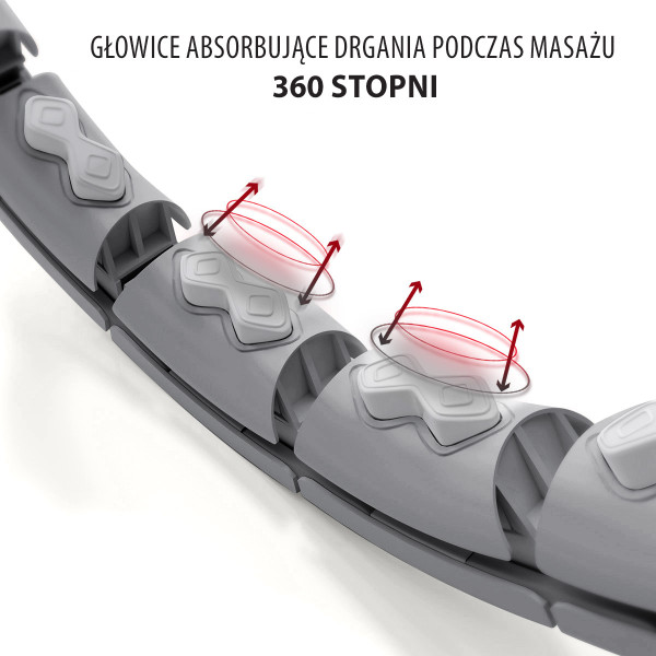 BLACK HULA-HOOP-REIFEN MIT MASSAGEPUNKTEN UND SCHWERKRAFTBALL + ZÄHLER HMS