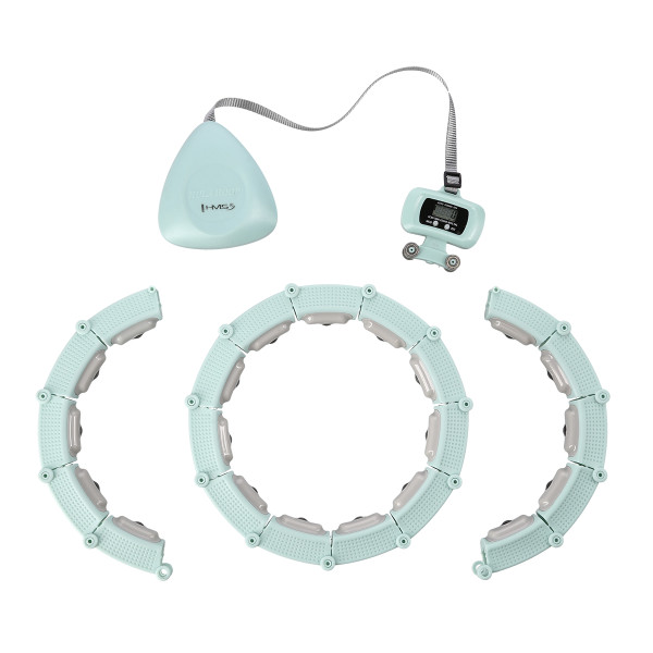 HULA-HOOP-REIFEN GREEN MIT MAGNETEN UND SCHWERKRAFTBALL + ZÄHLER HMS