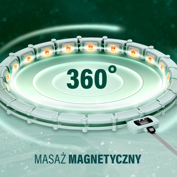 HULA-HOOP-REIFEN GREEN MIT MAGNETEN UND SCHWERKRAFTBALL + ZÄHLER HMS
