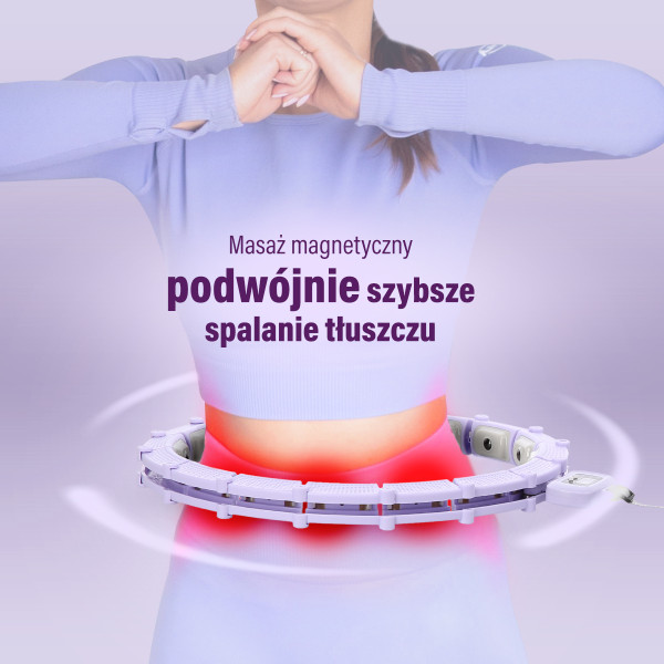 HULA-HOOP-REIFEN VIOLET MIT MAGNETEN UND SCHWERKRAFTBALL + ZÄHLER HMS