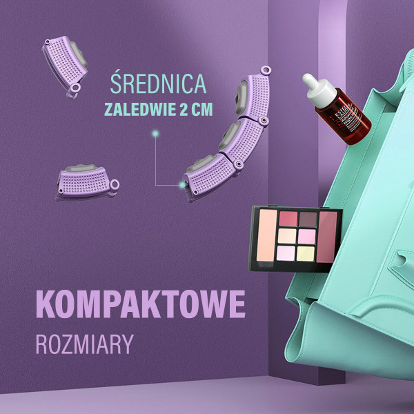 HULA-HOOP-REIFEN VIOLET MIT MAGNETEN UND SCHWERKRAFTBALL + ZÄHLER HMS