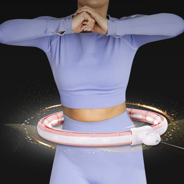 HULA-HOOP-REIFEN PINK MIT MAGNETEN UND SCHWERKRAFTBALL + ZÄHLER HMS