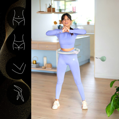 HULA-HOOP-REIFEN GREEN MIT MAGNETEN UND SCHWERKRAFTBALL +...