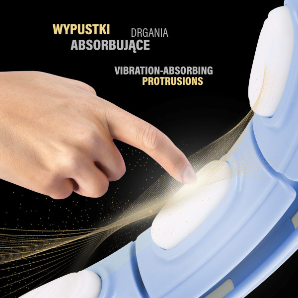 HULA-HOOP-REIFEN BLUE MIT MAGNETEN UND SCHWERKRAFTBALL + ZÄHLER HMS