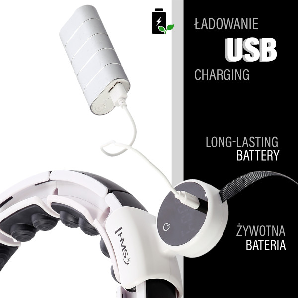 HULA-HOOP-REIFEN WHITE MIT MAGNETEN UND SCHWERKRAFTBALL + ZÄHLER HMS