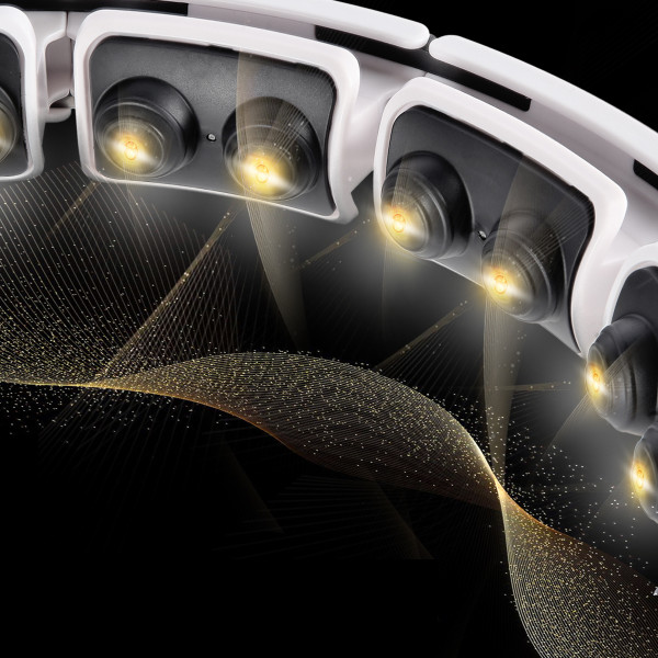 HULA-HOOP-REIFEN WHITE MIT MAGNETEN UND SCHWERKRAFTBALL + ZÄHLER HMS