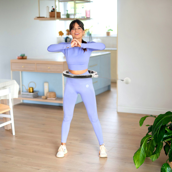 HULA-HOOP-REIFEN WHITE MIT MAGNETEN UND SCHWERKRAFTBALL + ZÄHLER HMS