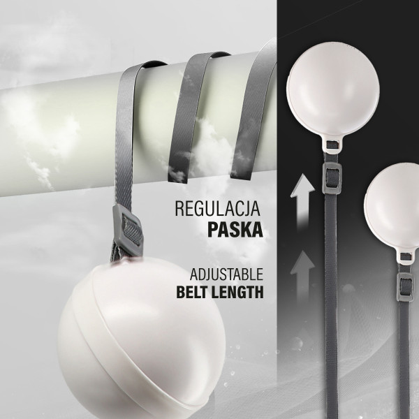 HULA-HOOP-REIFEN WHITE MIT MAGNETEN UND SCHWERKRAFTBALL + ZÄHLER HMS