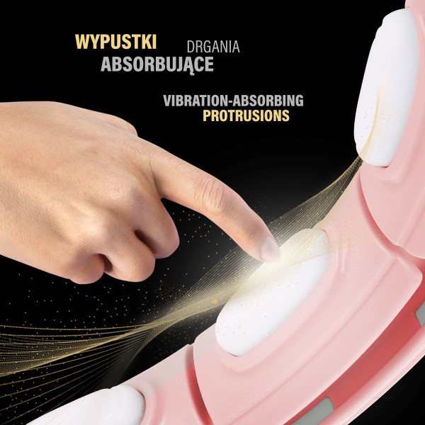 HHM15 HULA-HOOP-REIFEN PINK MIT MAGNETEN UND ZÄHLER HMS + SLIMMING-GURT BR163 RED