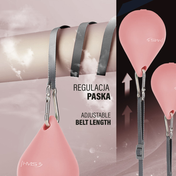 HHM15 HULA-HOOP-REIFEN PINK MIT MAGNETEN UND ZÄHLER HMS + SLIMMING-GURT BR163 RED