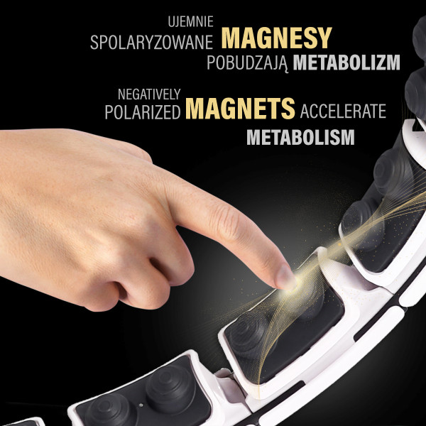 HHM16 HULA-HOOP-REIFEN PINK MIT MAGNETEN UND ZÄHLER HMS + SLIMMING-GURT BR163 BLACK