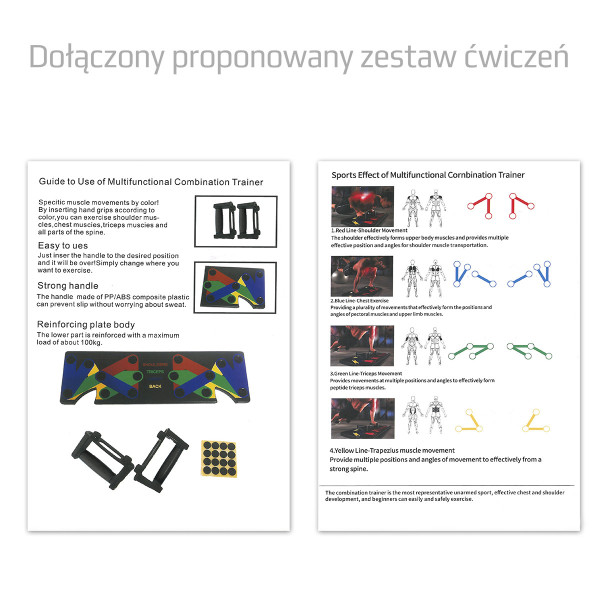 MULTIFUNKTIONALES LIEGESTÜTZBRETT SCHWARZ HMS