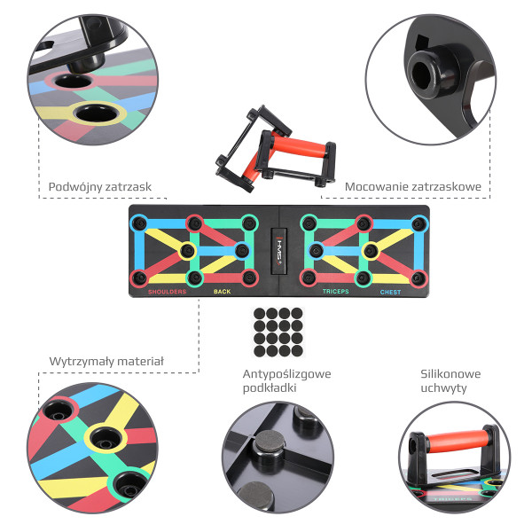 MULTIFUNKTIONALES LIEGESTÜTZBRETT HMS