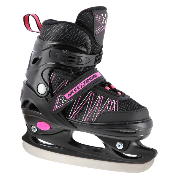 A 2-IN-1 BLACK/PINK GRÖßE S (31-34) INLINER MIT DER AUSTAUSCHBAREN EISHOCKEY-KUFE NILS EXTREME