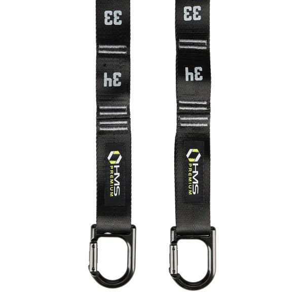 GYMNASTIKRINGE AUS HOLZ MIT LÄNGENMARKIERUNGEN KARABINERHAKEN HMS PREMIUM