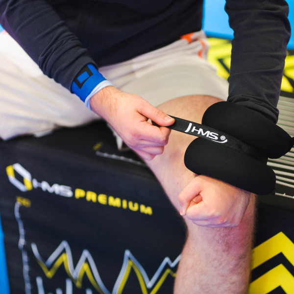 SCHWARZ GEWICHTSMANSCHETTEN FÜR HÄNDE UND BEINE 2 x 3 KG HMS