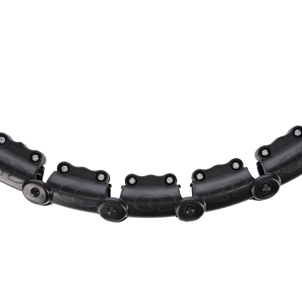 PLUS SIZE HULA-HOOP-REIFEN BLACK MIT MASSAGEPUNKTEN UND SCHWERKRAFTBALL HMS